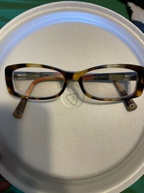 Coach Tortoiseshell Brown Rectangle Eyeglass Frames